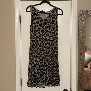 Leopard sleeveless dress no tag but never worn